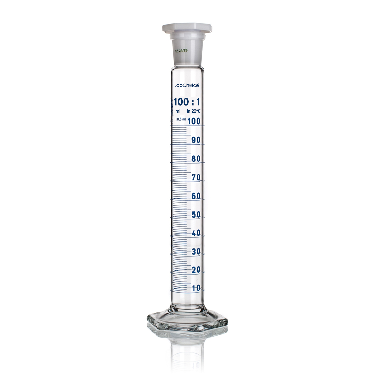 Measuring Cylinder Class B Interchangeable Stopper Round Base Borosilicate Glass BORO 3.3