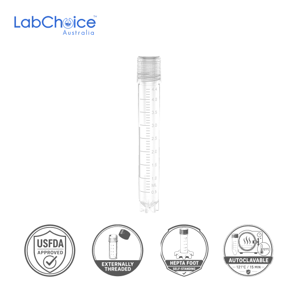 Cryogenic Tube, Hepta Foot, Sterile Cryogenic Tube Hepta Foot 4.5 ML LabChoice Australia 1 1